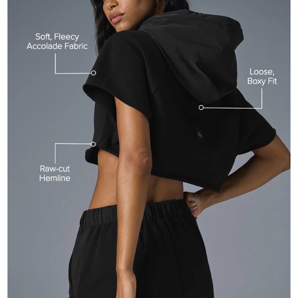 Alo hoodie with short sleeves